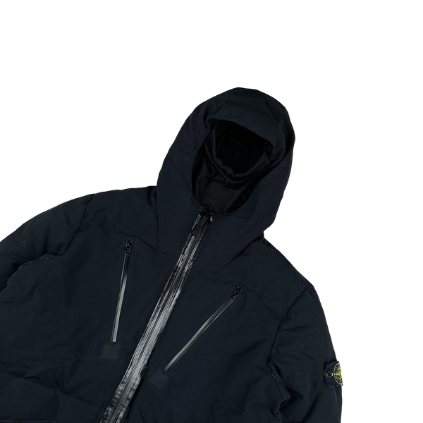 Stone Island 2015 Black Wool Balaclava Repellent Down Jacket - XXL