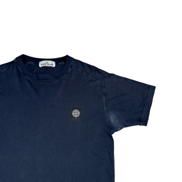 Stone Island 2017 Navy Cotton T Shirt - Medium