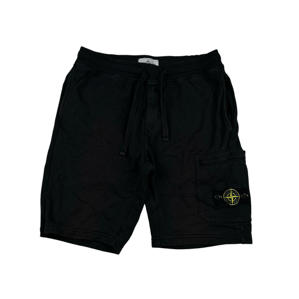 Stone Island 2022 Black Cotton Shorts - 32"
