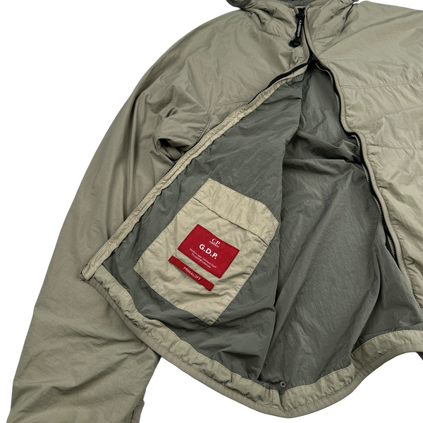 CP Company Brown GDP Hooded Polartec Goggle Jacket - 3XL