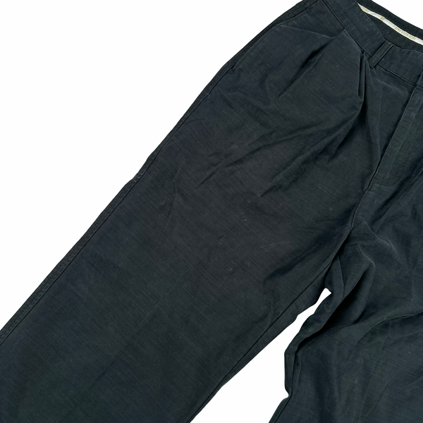 Aimi Leon Dore Black Pleated Cotton Trousers - 30"