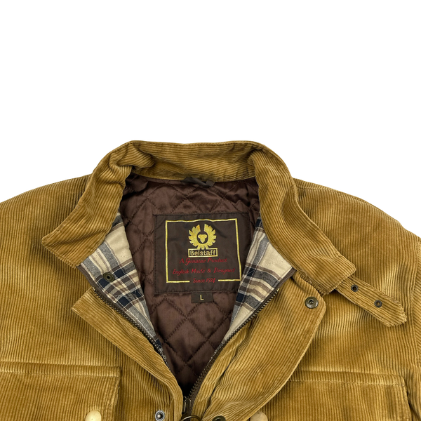 Belstaff Brown Trailmaster Multi Pocket Field Corduroy Zipped Heavyweight Jacket - Large