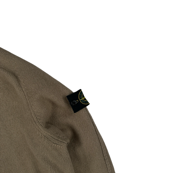 Stone Island 2005 Brown Wool Crewneck Jumper - Medium