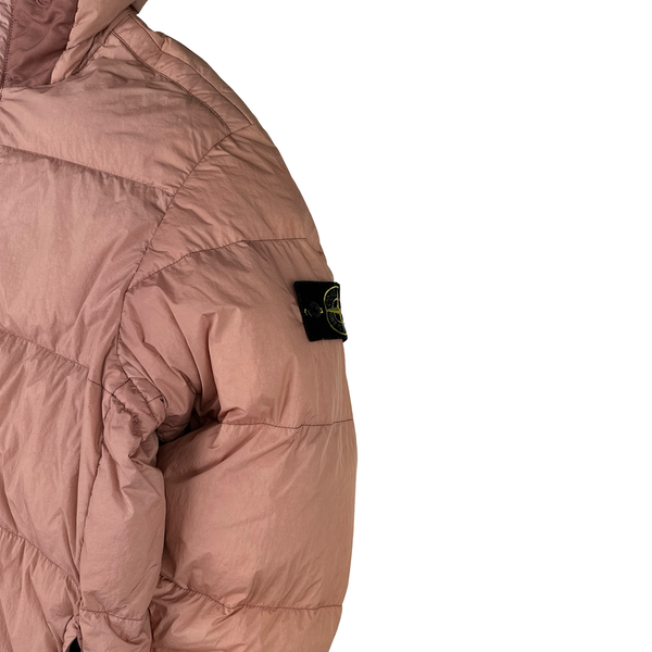 Stone Island 2016 Pink Crinkle Reps Down Puffer Jacket - 3XL