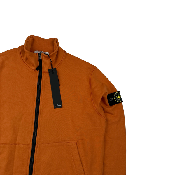 Stone Island 2023 Orange Cotton Zipped Track Jacket - Medium