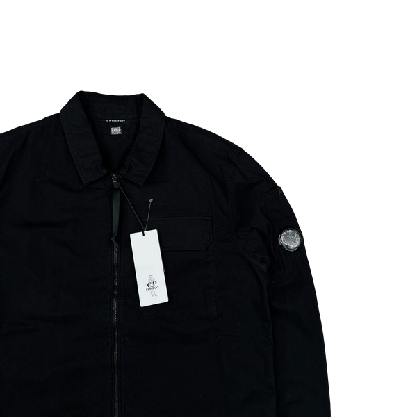 CP Company Black Zipped Lens Viewer Overshirt - Medium