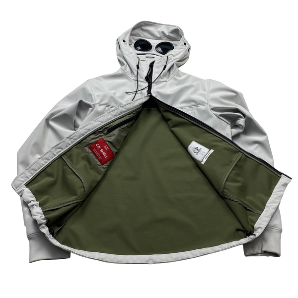 CP Company White Soft Shell Jacket - Small