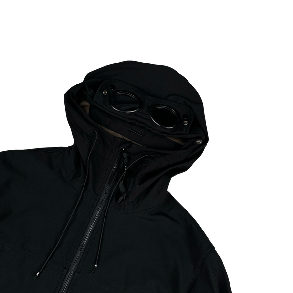 CP Company Black Soft Shell Goggle Jacket - Medium