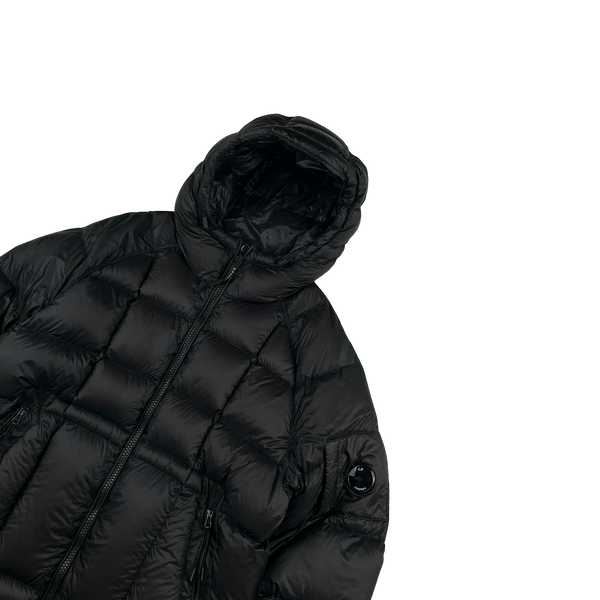 CP Company Black Down Filled DD Shell Lens Viewer Puffer Jacket - Large