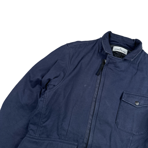 Stone Island 2016 Navy Quilted Multi Pocket Overshirt Jacket - Large