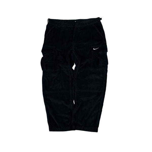Nike X Supreme Black Spellout Corduroy Cargo Trousers  - XL
