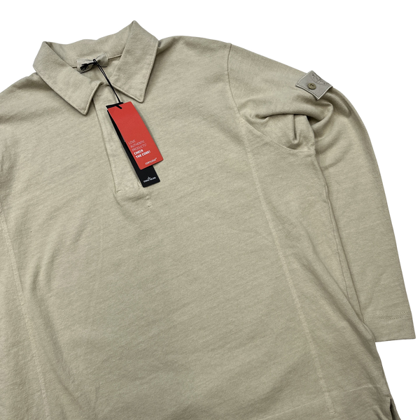 Stone Island 2023 Beige Ghost Long Sleeve Polo Jumper - XL