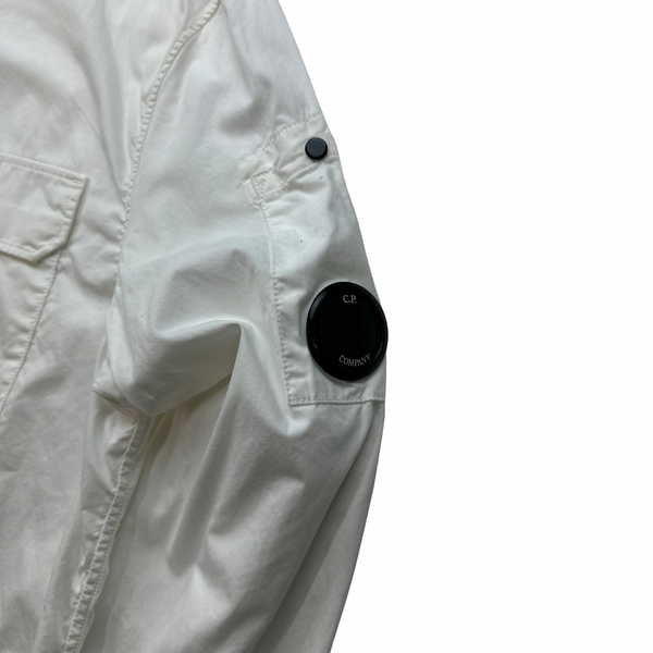 CP Company White Cotton Overshirt - Large