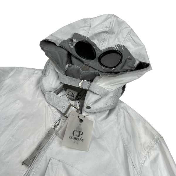 CP Company 2008 RARE White Hand Painted Mille Miglia Goggle Jacket - Large