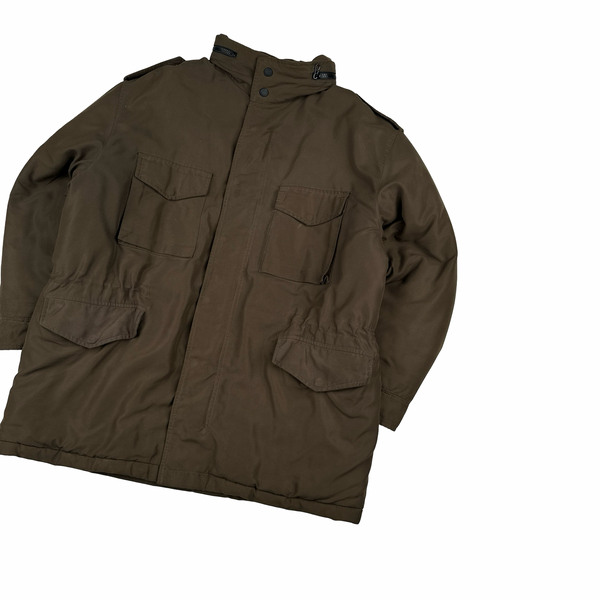 CP Company 1998 Brown Multi Pocket Nylon Blend Jacket - Large