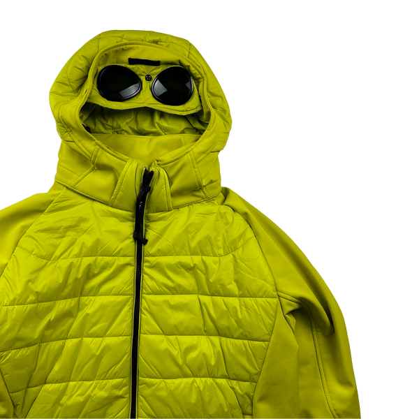 CP Company Yellow Hybrid Soft Shell Jacket - Large