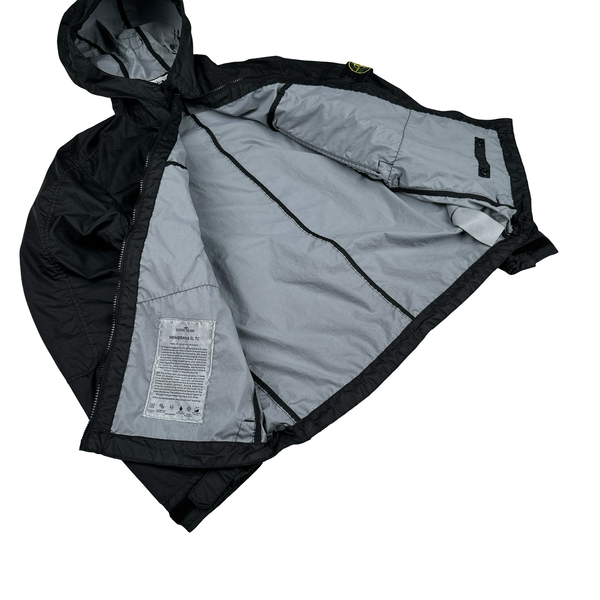 Stone Island Black Membrana 3L TC Hooded Jacket - Small