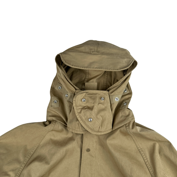 Ten C Beige Short Sniper Hooded Jacket - Medium