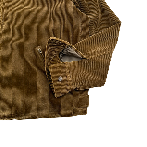 Ralph Lauren Brown Corduroy Cotton Lined Zipped Jacket - XL