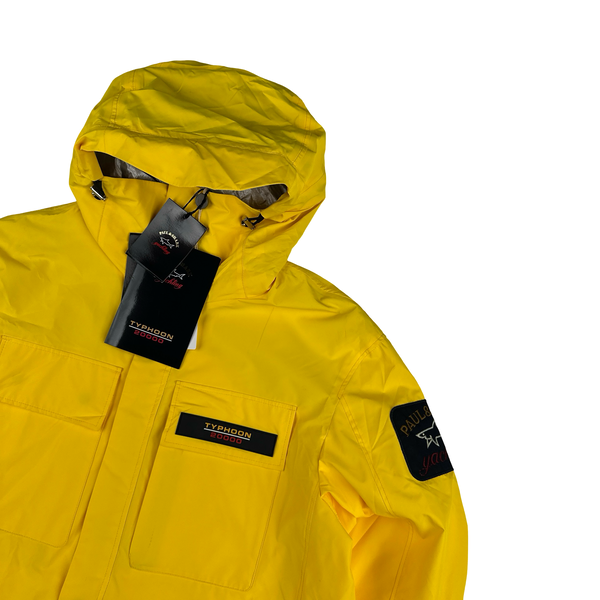 Paul & Shark Yellow 90s Fit Typhoon 20000 Reflective Strip Jacket - Large