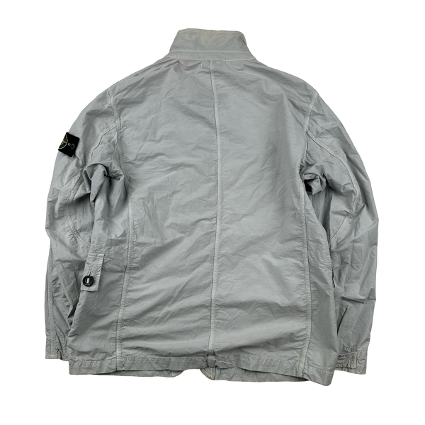 Stone Island 2010 Ice Blue Poly Cotton Field Jacket - XL