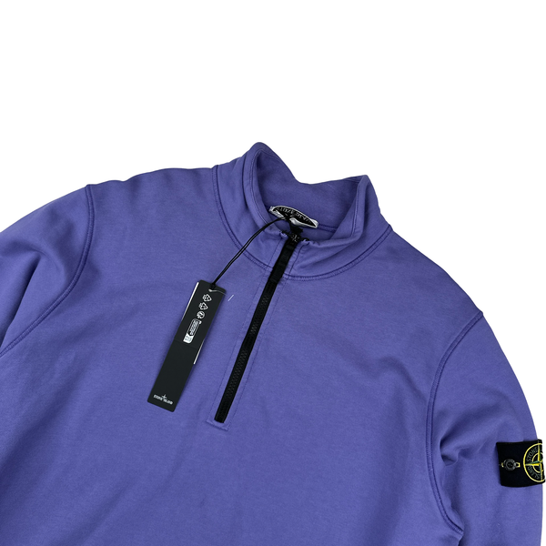 Stone Island 2024 Purple Quarter Zip Jumper - Large