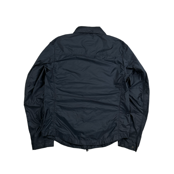 Paul And Shark Navy Nylon Zipped Overshirt - Small