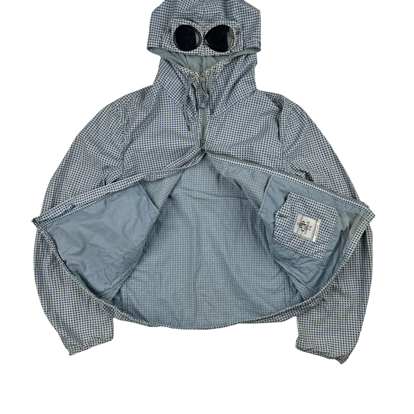 CP Company Blue Diamond Print Goggle Cotton Jacket - Large
