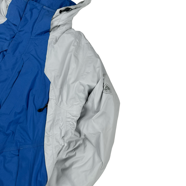 ACG White & Blue All Condition Padded Hooded Storm Fit Jacket - Large