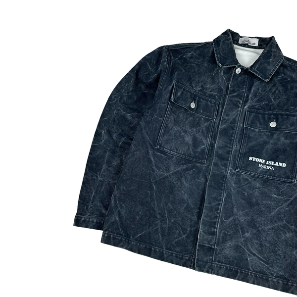 Stone Island Marina 2023 Marble Buttoned Denim Jacket - Small