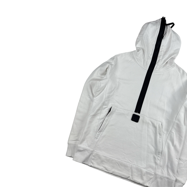 CP Company White Metropolis Pullover Cotton Full Zip Hoodie - XL
