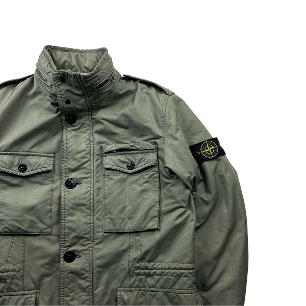 Stone Island Olive Green David TC Quilted Jacket - Large