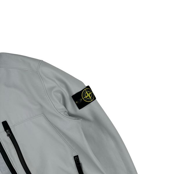 Stone Island 2018 Icy Blue Soft Shell R Jacket - Large