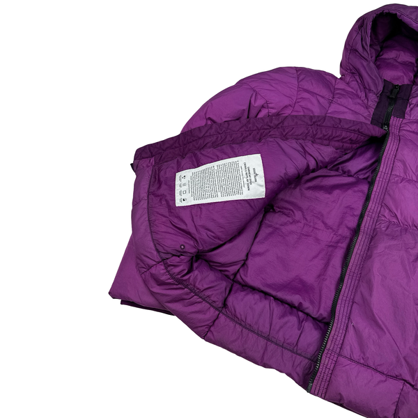 Stone Island 2018 Fuchia Down Filled Crinkle Puffer Jacket - Medium
