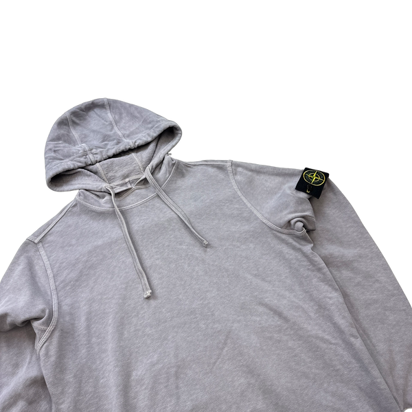 Stone Island 2018 Lilac Cotton Pullover Hoodie - Medium