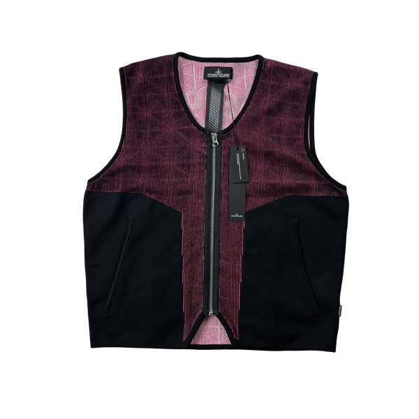 Stone Island Shadow Project Pink Ribbed Cotton Vest - Medium
