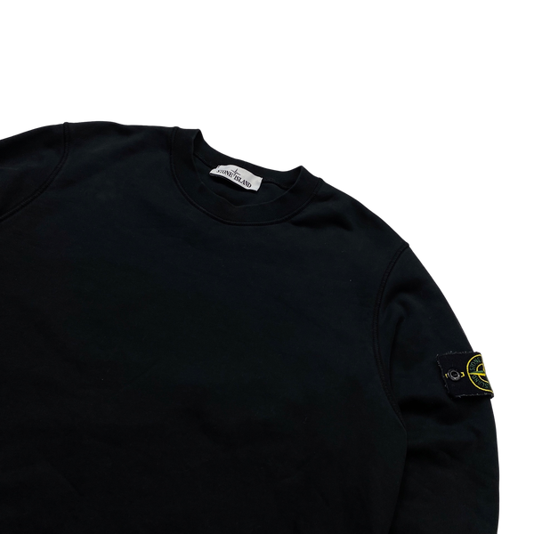 Stone Island 2021 Black Cotton Sweatshirt - Medium