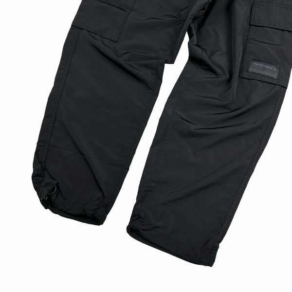 AAPE By A Bathing Ape Nylon Spellout Track Bottom Joggers - Small