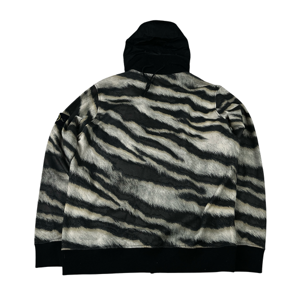 Stone Island 2018 White Tiger Camo Wool Blend Jacket - XL