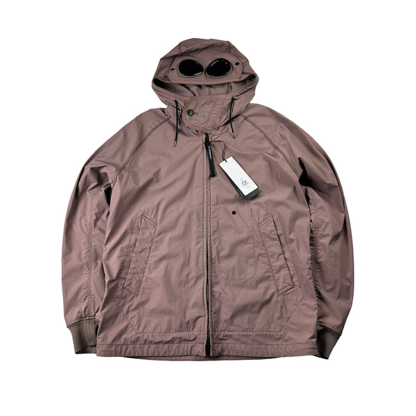 CP Company GD Shell Pink Hooded Lined Soft Shell Goggle Jacket