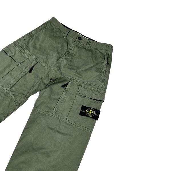 Stone Island 2021 Green LO Baggy Cargo Trousers - 30"