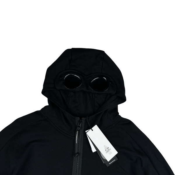 CP Company Black Cotton Goggle Hoodie - XXL