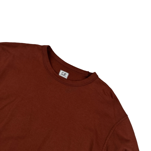 CP Company Rust Cotton Crewneck Jumper - Large