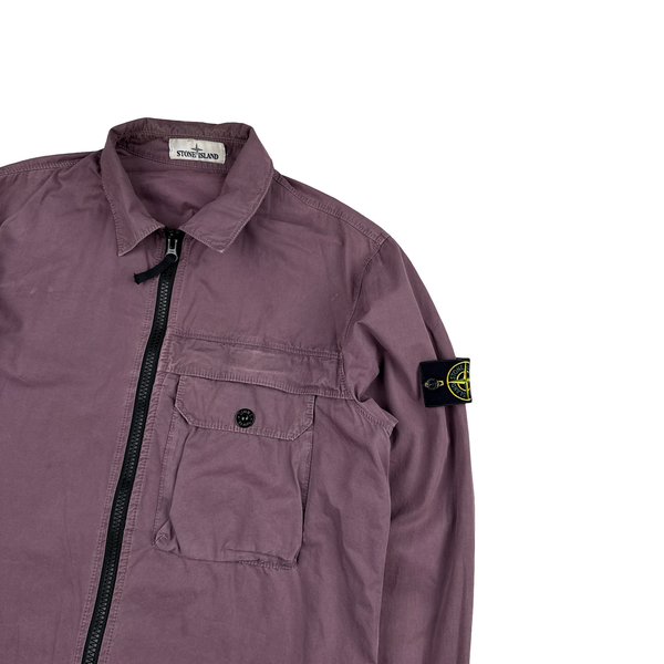 Stone Island 2020 Purple Zipped Overshirt - Large