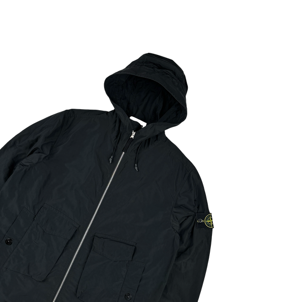Stone Island 2021 Black Micro Reps Parka Jacket - Large