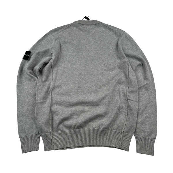 Stone Island 2019 Grey Fine Knit Cotton Crewneck Jumper - Medium