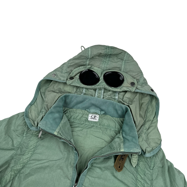 CP Company Chrome Shimmer Goggle Green Jacket - Medium