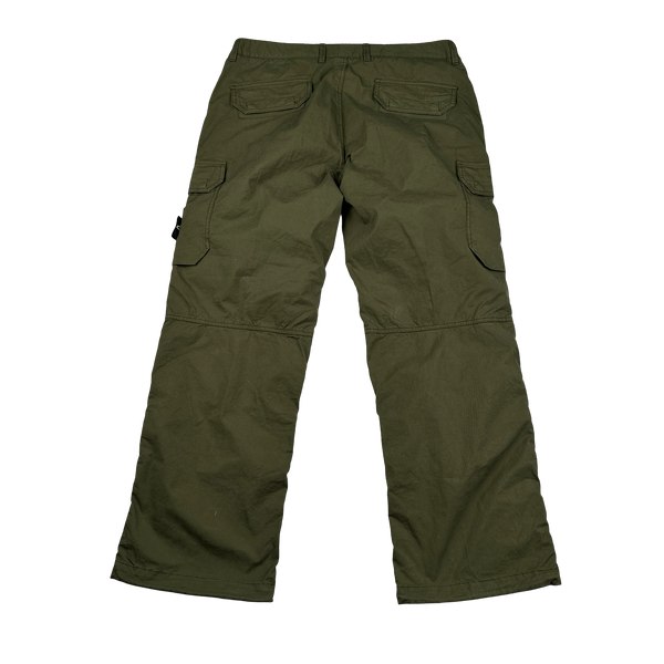 Stone Island 2023 Loose Fit Khaki Cargo Trousers - 34"