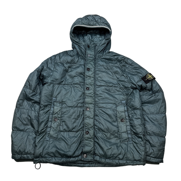 Stone Island 2013 Sea Foam Garment Dyed Puffer Jacket - XXL