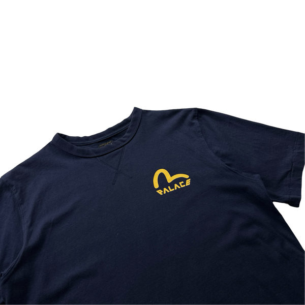 Palace X Evisu Navy T Shirt - Large